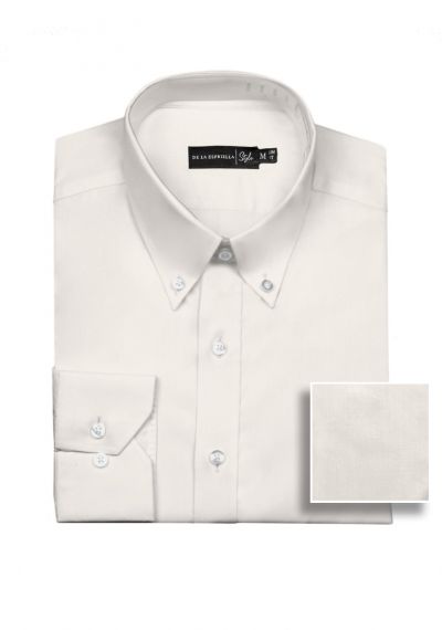 Camisa color blanco casual para hombre