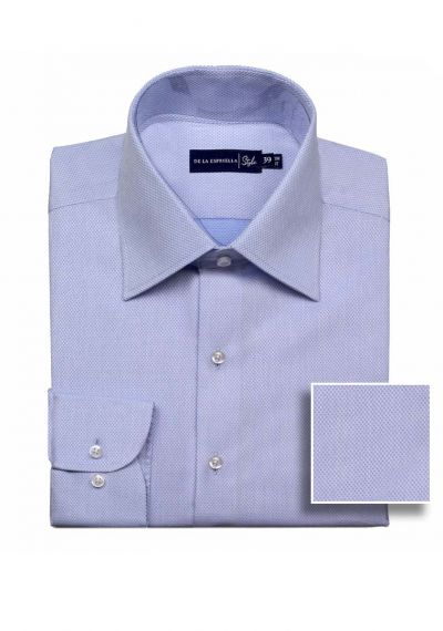 Camisa formal azul cuadros para hombre 