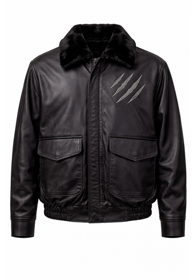 Chaqueta tigre defensor de la patria cuero negro