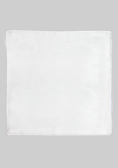 Pañuelo de bolsillo seda italiana unicolor blanco